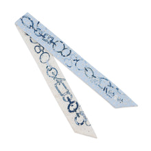 将图像加载到图库查看器中,HERMES Twilly Do Re Boucles Broderie Anglaise Spring/Summer 2023 Blue/Blanc/Marine Silk100%