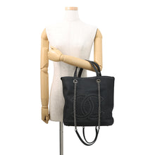 Load image into Gallery viewer, CHANEL CC Logo Cava 2-Way Tote Bag BlackAS0448 Leather