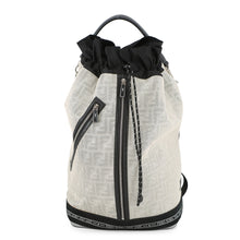Load image into Gallery viewer, FENDI Logo Backpack Ivory/Black7VA466 Nylon Mesh