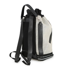 Load image into Gallery viewer, FENDI Logo Backpack Ivory/Black7VA466 Nylon Mesh
