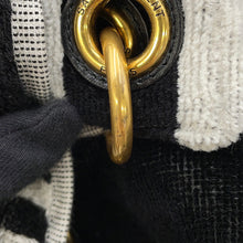 将图像加载到图库查看器中,SAINT LAURENT PARIS Rive Gauche Towel Tote Bag White/Black735067 Cotton