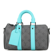 Load image into Gallery viewer, LOUIS VUITTON Keepall Bandouliere Turquoise/NoirM11645 Monogram Eclipse Reverse Size 25