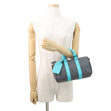 Load image into Gallery viewer, LOUIS VUITTON Keepall Bandouliere Turquoise/NoirM11645 Monogram Eclipse Reverse Size 25