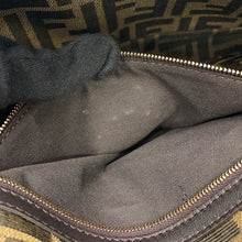 将图像加载到图库查看器中,FENDI Zucca Mamma Bucket 2-Way Shoulder Bag Brown/Neon Yellow8BR771 Canvas Size Large