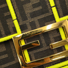 将图像加载到图库查看器中,FENDI Zucca Mamma Bucket 2-Way Shoulder Bag Brown/Neon Yellow8BR771 Canvas Size Large