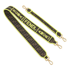 将图像加载到图库查看器中,FENDI Zucca Mamma Bucket 2-Way Shoulder Bag Brown/Neon Yellow8BR771 Canvas Size Large