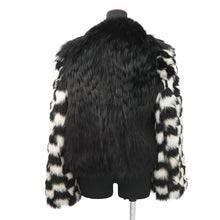将图像加载到图库查看器中,LOUIS VUITTON Damier Fox Intarsia Fur Jacket Size 38 White/Black1A5RDH Fox Raccoon