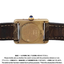 将图像加载到图库查看器中,CARTIER Must Tank SM Vermeil H28mmxW20.5mm SV925 Gold Plated Ivory DialW1008354