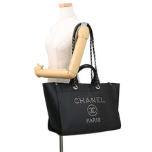 Load image into Gallery viewer, CHANEL Deauville Studded 2WAY Chain Tote BlackA57069 Caviar Leather
