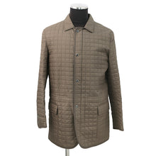 Load image into Gallery viewer, LOUIS VUITTON Quilted Damier Jacket Size 48 Khaki Polyester100% Calf Leather