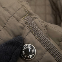 Load image into Gallery viewer, LOUIS VUITTON Quilted Damier Jacket Size 48 Khaki Polyester100% Calf Leather