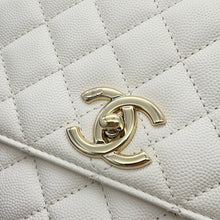 将图像加载到图库查看器中,CHANEL Coco handle WhiteA92991 Caviar Leather Size 29