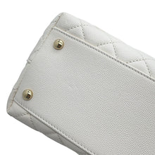 将图像加载到图库查看器中,CHANEL Coco handle WhiteA92991 Caviar Leather Size 29