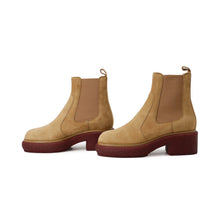 将图像加载到图库查看器中,HERMES Forever Side Gore Boots Brown suede Size 38