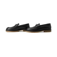 将图像加载到图库查看器中,HERMES Mocassins Fauve Black Leather Size 38