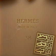 将图像加载到图库查看器中,HERMES Mocassins Fauve Black Leather Size 38