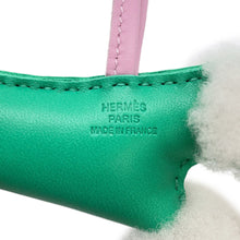 Load image into Gallery viewer, HERMES Buddy Bag Charm Menthe/Mauve Sylvestre Lambskin Mouton