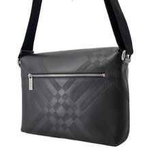 将图像加载到图库查看器中,BURBERRY Embossed Check Messenger Bag Black81019221 Calf Leather