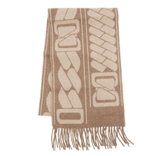 Load image into Gallery viewer, HERMES Cashmere Scarf Clic Se Nue Marron Grasset/Craie Cashmere100%