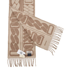Load image into Gallery viewer, HERMES Cashmere Scarf Clic Se Nue Marron Grasset/Craie Cashmere100%