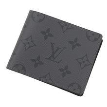 将图像加载到图库查看器中,LOUIS VUITTON Portefeuille Slender NoirM80906 Monogram Eclipse / Monogram Eclipse Reverse
