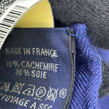 Load image into Gallery viewer, HERMES Scarf Carre 140 INDEX PALMARUM Palm Index Size 140 Marine/WhiteH243366S Cashmere70% Silk30%