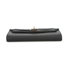 将图像加载到图库查看器中,HERMES Kelly wallet long to go Black Chevre Shamqila