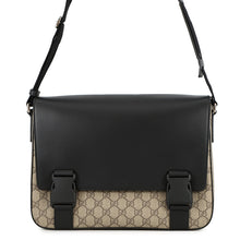 将图像加载到图库查看器中,GUCCI Messenger Shoulder Bag Beige/Black406367 GG Supreme Leather