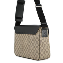 将图像加载到图库查看器中,GUCCI Messenger Shoulder Bag Beige/Black406367 GG Supreme Leather