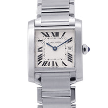 将图像加载到图库查看器中,CARTIER Tank Francaise MM H30.4mmxW25.05mm Stainless Steel White DialW51011Q3