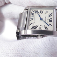 将图像加载到图库查看器中,CARTIER Tank Francaise MM H30.4mmxW25.05mm Stainless Steel White DialW51011Q3