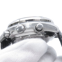 Load image into Gallery viewer, SEIKO Chronograph Baby Panda W40mm Stainless Steel Leather Black Dial6138-8000