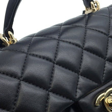Load image into Gallery viewer, CHANEL Matelasse Top Handle Mini Flap Bag BlackAS2431 Lambskin