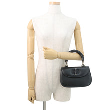 Load image into Gallery viewer, GUCCI Bamboo 1947 Top Handle Black827815 Leather Size Small