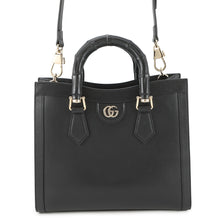 将图像加载到图库查看器中,GUCCI Diana Tote Bag Black832982 Leather Size Medium