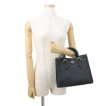将图像加载到图库查看器中,GUCCI Diana Tote Bag Black832982 Leather Size Medium