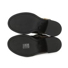 将图像加载到图库查看器中,GUCCI Double G EncreBoots Black719849 Leather GG Canvas Size 34 1/2