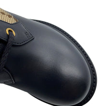 将图像加载到图库查看器中,GUCCI Double G EncreBoots Black719849 Leather GG Canvas Size 34 1/2