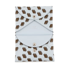 将图像加载到图库查看器中,HERMES Calvi Duo Bag Motif Blue Brum Swift Leather