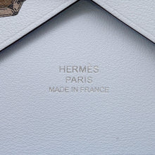 将图像加载到图库查看器中,HERMES Calvi Duo Bag Motif Blue Brum Swift Leather