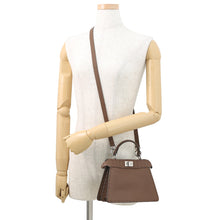 将图像加载到图库查看器中,FENDI Peekaboo Selleria I see you Brown8BN335 Leather Size Petit