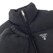 Load image into Gallery viewer, PRADA Knitted Down Jacket Size 36 BlackP25I07 Wool70% Cashmere30%