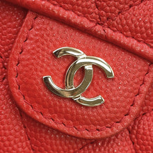 Load image into Gallery viewer, CHANEL Matelasse CC Logo Flap Wallet RedA84341 Caviar Leather