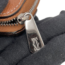 将图像加载到图库查看器中,CARTIER C de Cartier Zip Around Long Clothes BrownL3001532 Leather