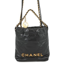 Load image into Gallery viewer, CHANEL CHANEL22 ChainShoulder Bag BlackAS3980 Shiny Calf Leather Size Mini