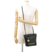 Load image into Gallery viewer, CHANEL CHANEL22 ChainShoulder Bag BlackAS3980 Shiny Calf Leather Size Mini