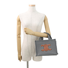 Load image into Gallery viewer, CELINE Kabatais 2-Way Bag White/Black199162 Canvas Leather Size Small