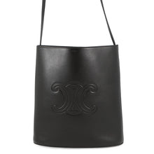 将图像加载到图库查看器中,CELINE Triomphe bucket bag Black118293 Calf Leather Size Small