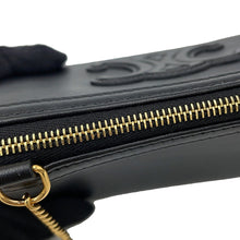 将图像加载到图库查看器中,CELINE Cuir Triomphe Chain Clutch Black10E383DR8 Smooth Calf Leather