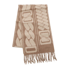 Load image into Gallery viewer, HERMES Cashmere Scarf "Clic-se-nue" Marron Grasset / Craie Cashmere100%